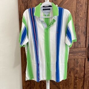 TOMMY HILFIGER VINTAGE COTTON PIQUE POLO SIZE LARGE